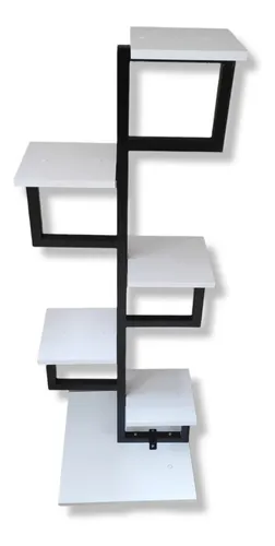 Estante Base Plantas Repisa Organizador Matas Acero Madera