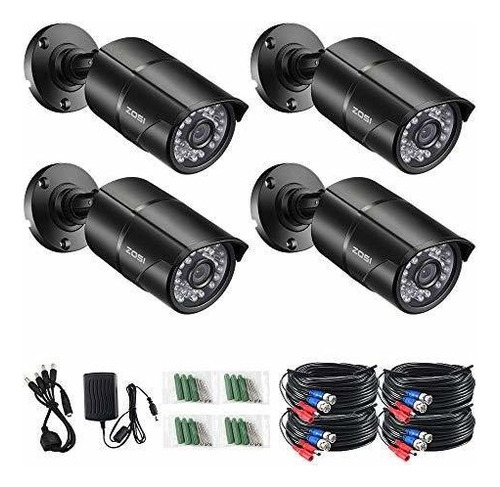 Zosi 4 Pack 2.0 Megapixel Hd 1080p 4 En 1 Tvi / Cvi / Ahd /