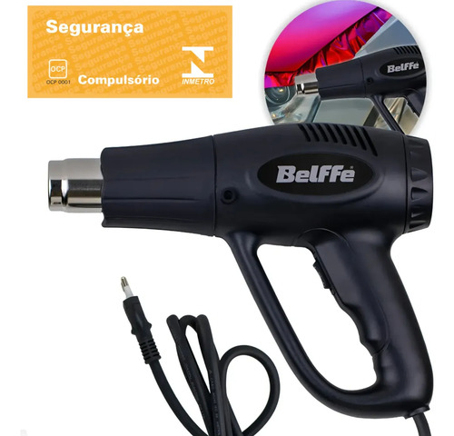 Soprador Térmico 2 Estágios Ar Quente 1500/2000w Belffe Cor Preto