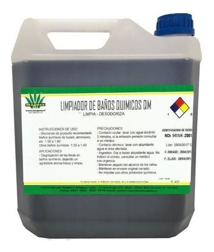 Líquido Para Baño Quimico Disgregante Desodorizante 5 Lt