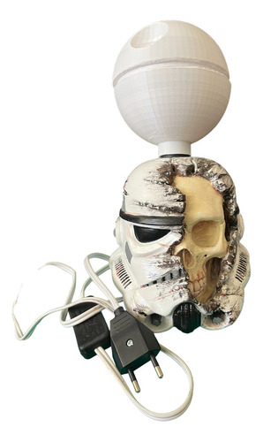 Lámpara Trooper Star-wars Impreso En 3d, Pintado En Acrílico
