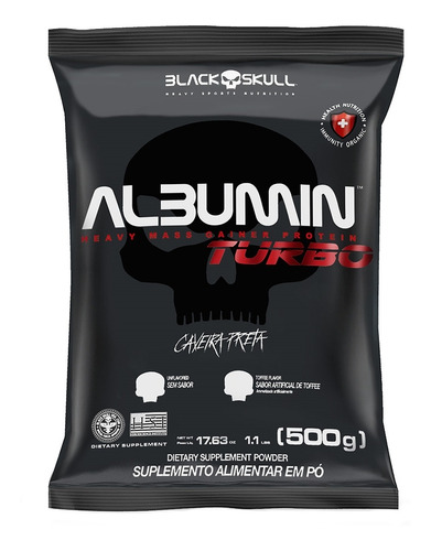 Albumina Turbo Proteína Clara Do Ovo 500g - Black Skull