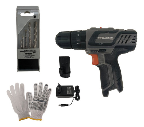 Taladro 12v Tpg910/12c1 Gladiator + Mecha + Guantes