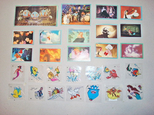 Lote 31 Figuritas La Sirenita Disney Cromy Año 1992