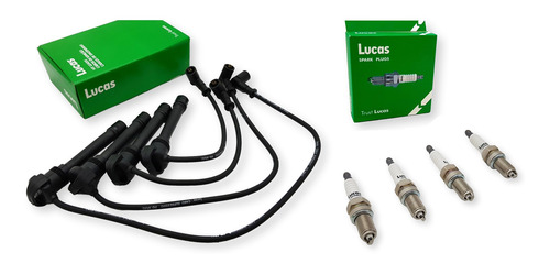 Imagen 1 de 6 de Kit Cables+bujias Fiat Palio Siena 1.3 16v Fire