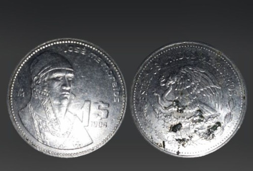 Moneda México 1984 $1 Peso José María Morelos 