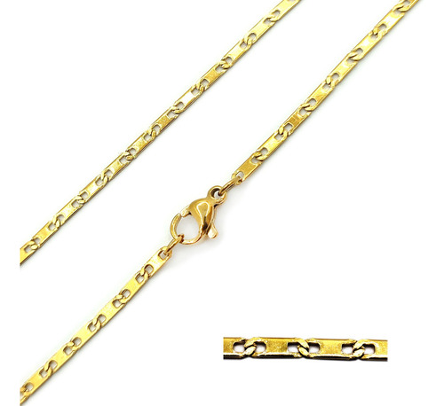 Cadena Acero Inoxidable Dorado Planchada Eslabon Adige Eg