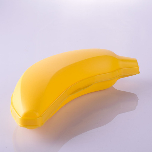 Pote De Plástico Lancheira Porta Fruta Banana Amarelo Lanche