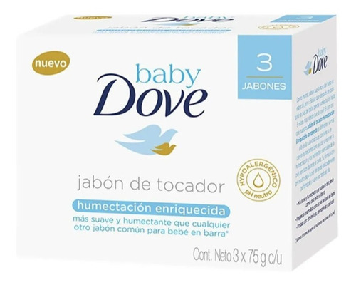 Jabón Dove Baby X1 2 75 Gr C/u - g a $667