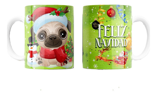 Plantillas Tazas Navidad Diseños Perritos Sublimar #tn11