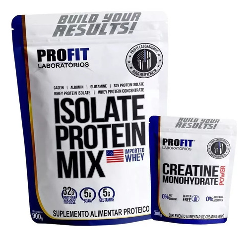 Kit Proteina Whey Isolado 900g + Creatina 300g Profit 