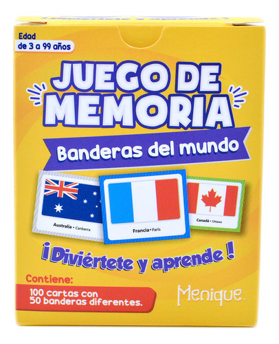 Juego De Combinación De Memoria Menique Flags Of The World 1