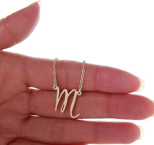 Aolo Initial Necklace 26 Letters From A-z Stainless Steel Si