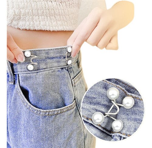 30 Piezas Jean Botón Pines Ajustable Pantalón Cintura Tensor