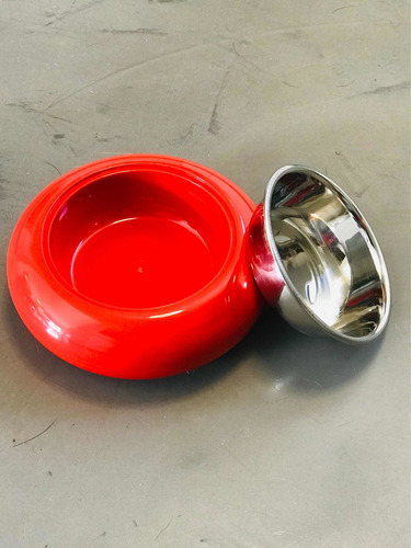 Imagen 2 de 5 de Comedero Perros /gatos Ruedita Plato Desmontable
