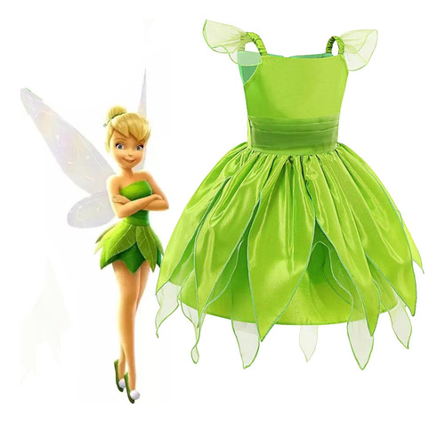 1 Disfraz De Tinker Bell Para Niñas, Disfraz De Halloween Para