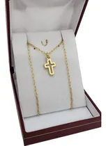 Comprar Collar Cadenita P\u002F Niña Con Cruz Dorada Enchapado Oro 18kt