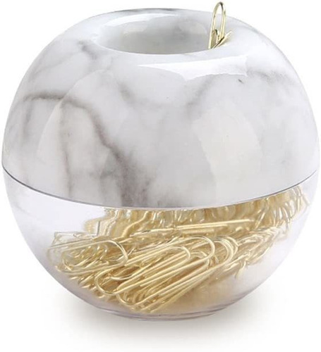 Multibey Gold Paper Clips In Elegant Magnetic Marble White C