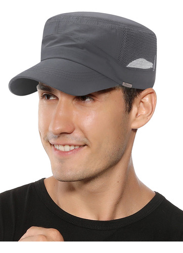 1 Pcs Gorra De Cadete De Malla Plana Ajustable Para Hombre