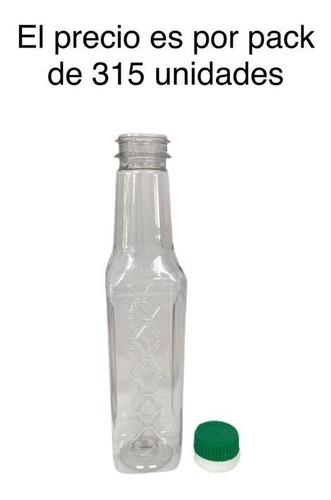 Imagen 7 de 10 de Envase 250 Cc Pet Cristal Cuadrado Para Aceite X 315 Unid.