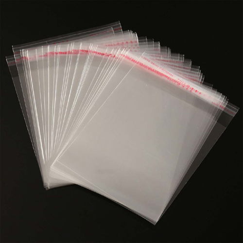 Imagen 5 de 10 de Bolsas De Celofán Adhesiva Transparente 20x30 Cm X100