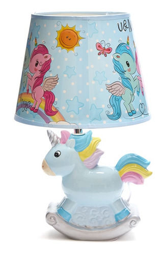 Lampara Portatil Unicornio Veladora Mesita De Luz  Infantil