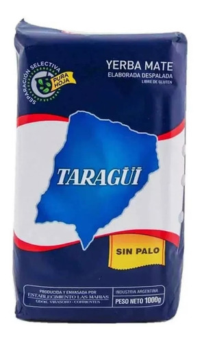 Yerba Mate Sin Palo Taragüi 1 Kg