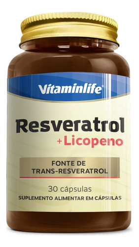 Resveratrol + Licopeno 30 Cápsulas - Vitaminlife Sabor Sem sabor