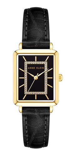 Reloj Mujer Anne Klein Ak-3820gpbk Cuarzo Pulso Negro En