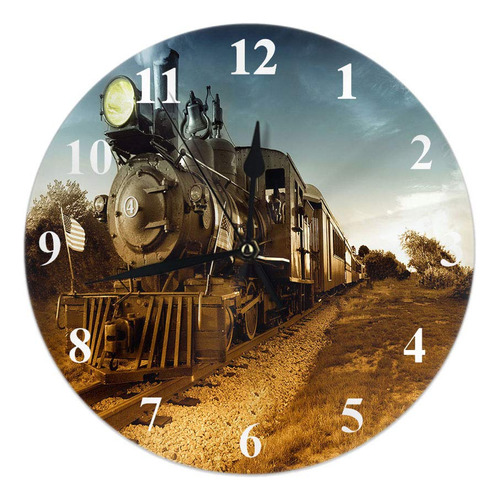 Moslion Reloj De Tren Vintage De Vapor Motor Locomotora T