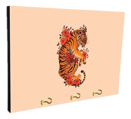 Porta Llaves De Pared Tigres Varios Modelos 15x20cm (22)
