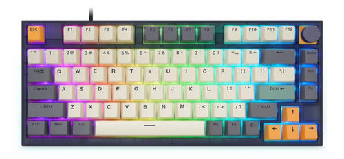 Boyi Gk75 Teclado Trimodo 75% Con Perilla Teclado Juegos Rgb