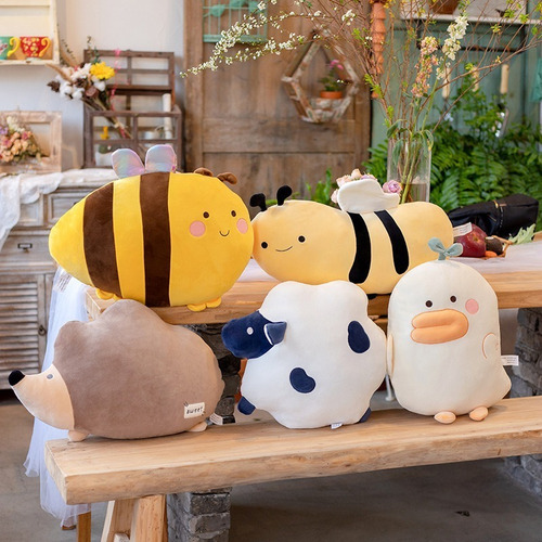 Imagen 8 de 8 de Peluche Almohada Cojín Abeja 50cm
