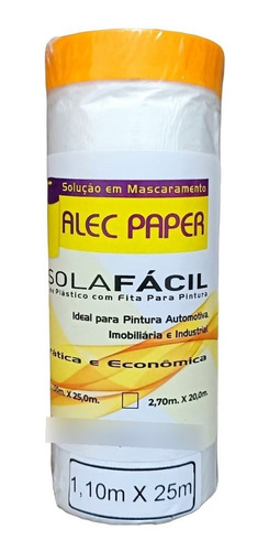 Filme Plastico Isolamento Proteção Com Fita 1,10mx25m