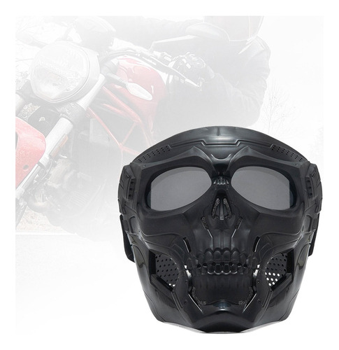 Goggle Máscaras Faciales Completas Lente Lente Negra Y Gris
