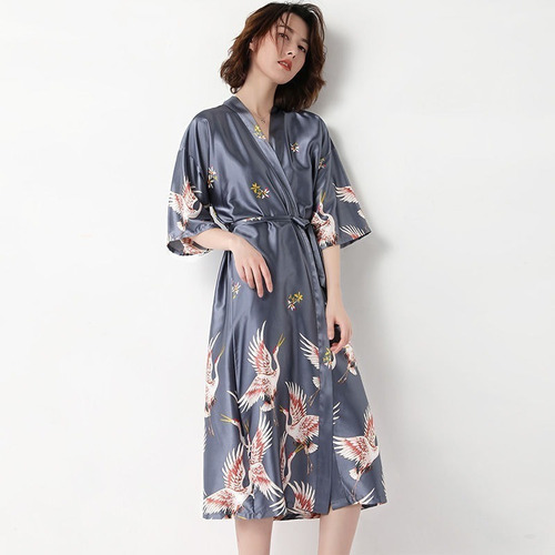 Camisón De Mujer Verano Camisón De Mujer Kimono De Seda Bata