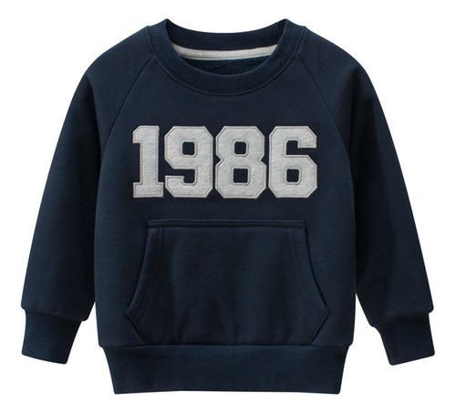 Sudadera De Manga Larga De Algodón Con Forro Polar Para 27 Niños