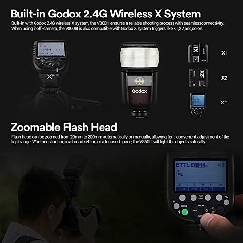 Kit Flash Godox V860iii-s Para Cámaras Sony Dslr -negro