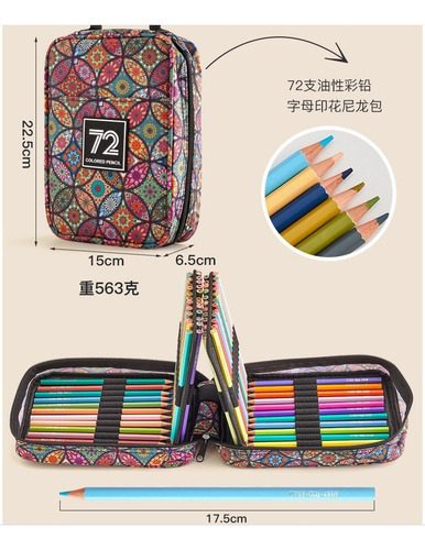 Paquete De 72 Lápices De Colores Frescos Con Pinceles De