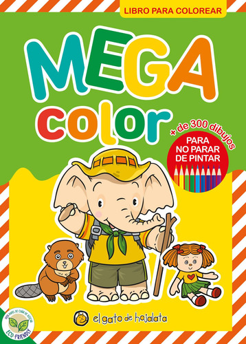 Mega Color 1 - Libro Para Colorear Más De 300 Dibujos 71igm