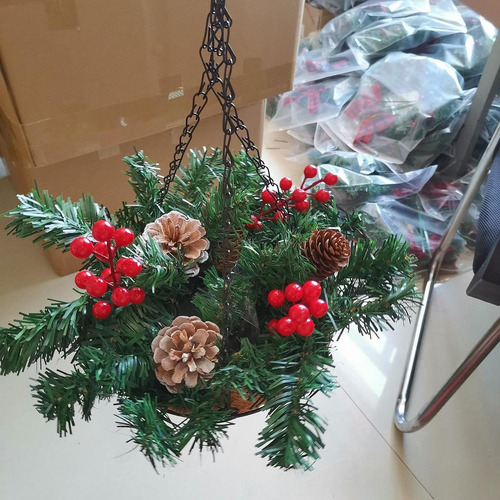 Cesta Colgante Navideña Artificial, Regalo De Decoración.