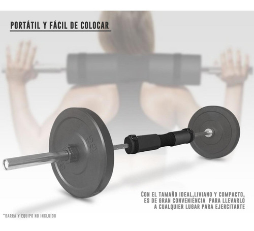 Cojin Protector De Cuello Para Barra Olimpica Sentadilla Color Negro