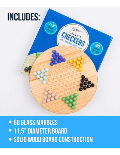 Regal Games Juego De Mesa De Damas Chinas Con 60 Canicas De