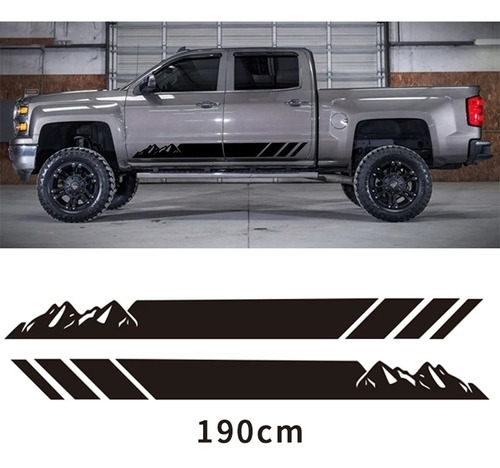 Vinil Stiker Estampado Lateral Silverado F150 Ram1500 190cm