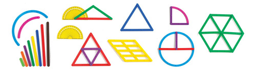 Set Deluxe De Palos De Construcción Para Geometría 100 Pzs