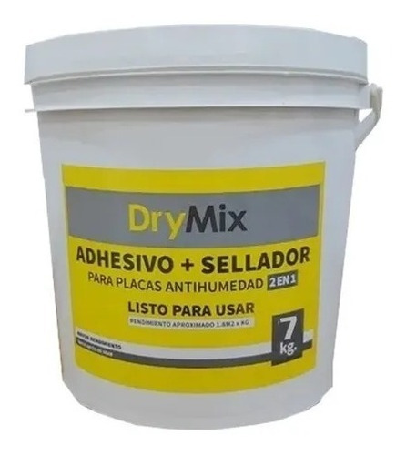 Adhesivo Sellador 2 En 1 Para Placa Antihumedad 7 Kg Drymix