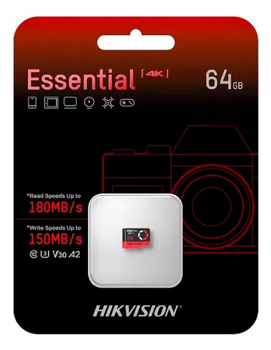 Memoria Micro Sd Sdxc 64gb 4k Hs-tf-e3 180mb/150mb Hikvision