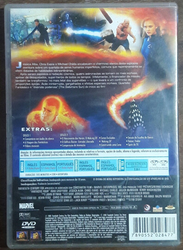 Dvd Quarteto Fantástico Duplo Edição Especial 2005 (Usado)