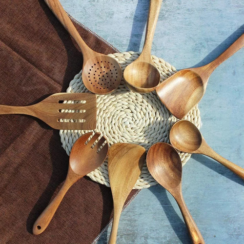 Cucharas De Madera For Cocinar Juego Utensilios De Cocina