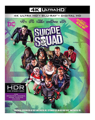 4k Ultra Hd + Blu-ray Suicide Squad / Version Extendida